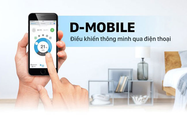 Máy lạnh Daikin điều khiển bằng điện thoại thông qua ứng dụng D-mobile